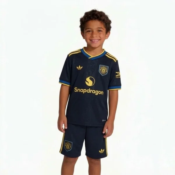 Kids Manchester United Third Soccer Jersey + Short 2025/26