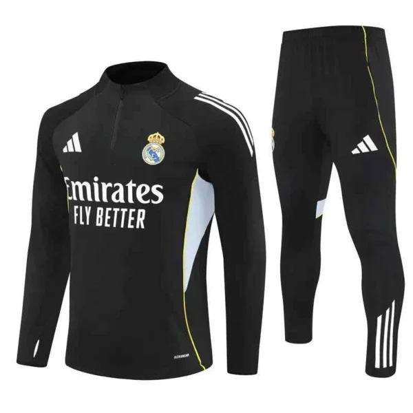 Real Madrid Training Tracksuit Black 25-26 (Kids And Man )