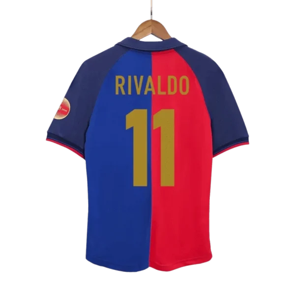 Retro 1999/00 RIVALDO #11 Barcelona Home 100th Jersey