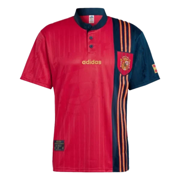 Retro 1996 Spain Home Soccer Jersey