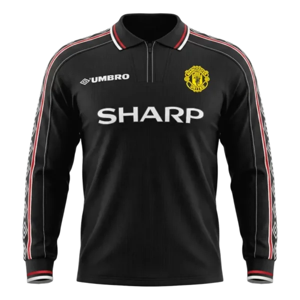 Retro 1998 Manchester United Away Long Sleeves Soccer Jersey