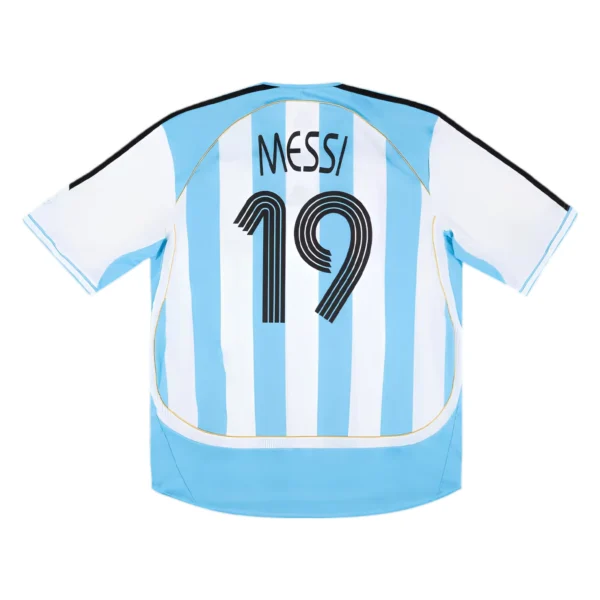Retro 2006 World Cup MESSI #19 Argentina Home Soccer Jersey