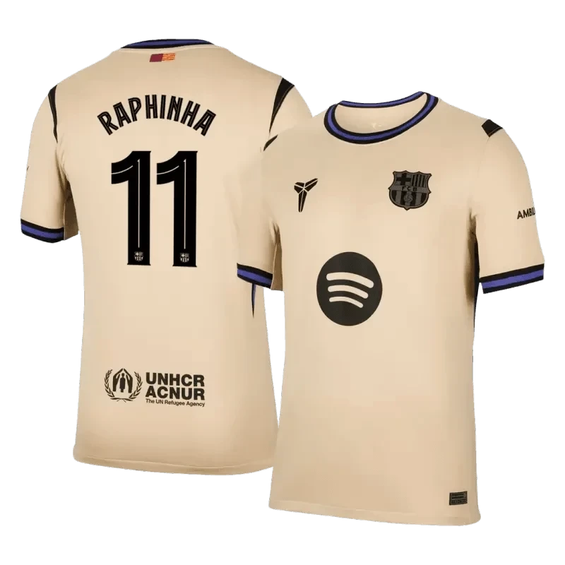 Barcelona RAPHINHA #11 Away Soccer Jersey Replica 2025/26 UCL - Pro Jersey Shop