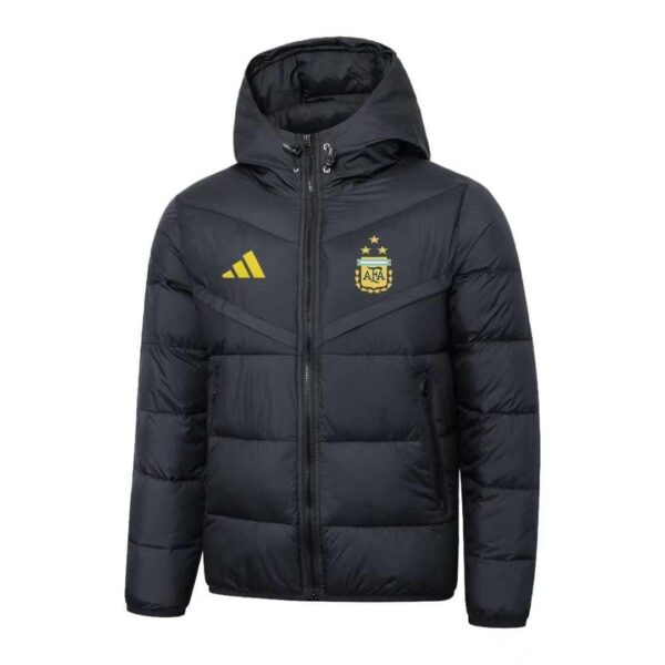 Argentine Black 1st Cotton Winter Soccer Jacket 2025/26