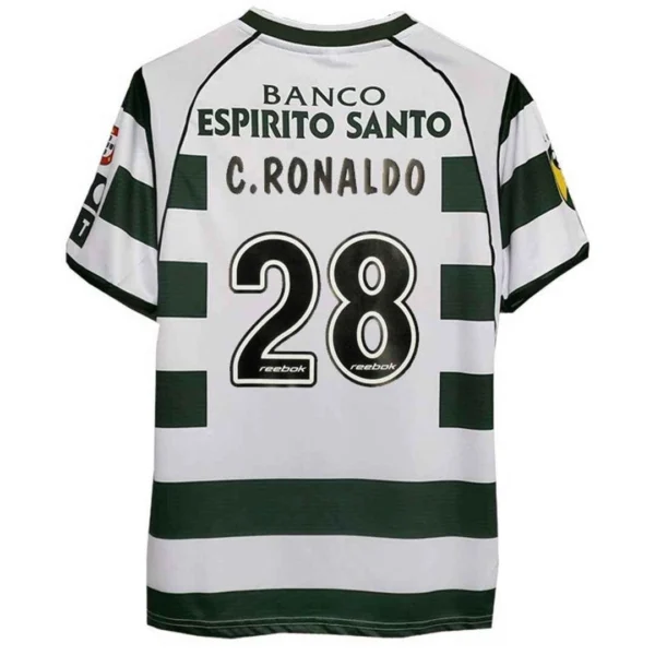 Sporting Lisbon Soccer Jersey Retro Home 2002/2003 (C.RONALDO #28)