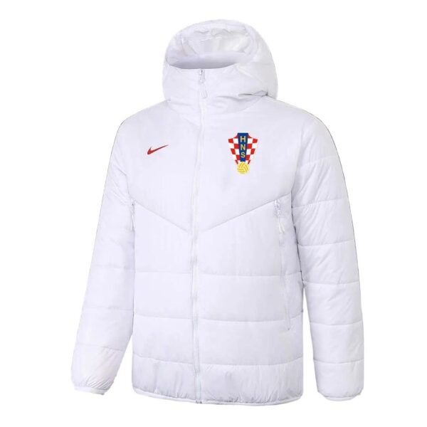 Croatia White Cotton Winter Soccer Jacket 2025/26