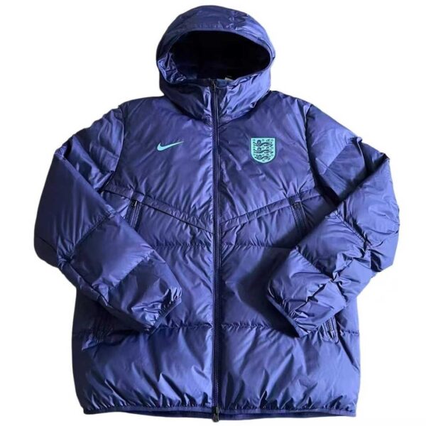 England Royal Blue Cotton Winter Soccer Jacket 2025/26
