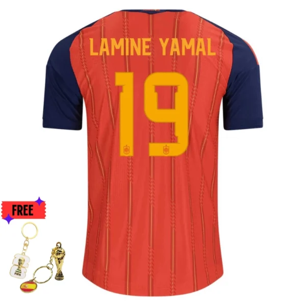 Spain World Cup 2026 Home Soccer Jersey (LAMINE YAMAL #19) - Player Version