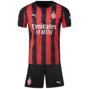 Kids AC Milan Home Jersey Kit 2025 26