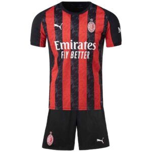 Kids AC Milan Home Jersey Kit 2025 26 73