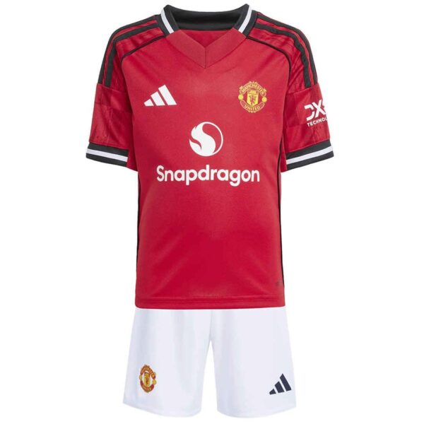 Kids Manchester Home Soccer Jersey + Short 2025/26