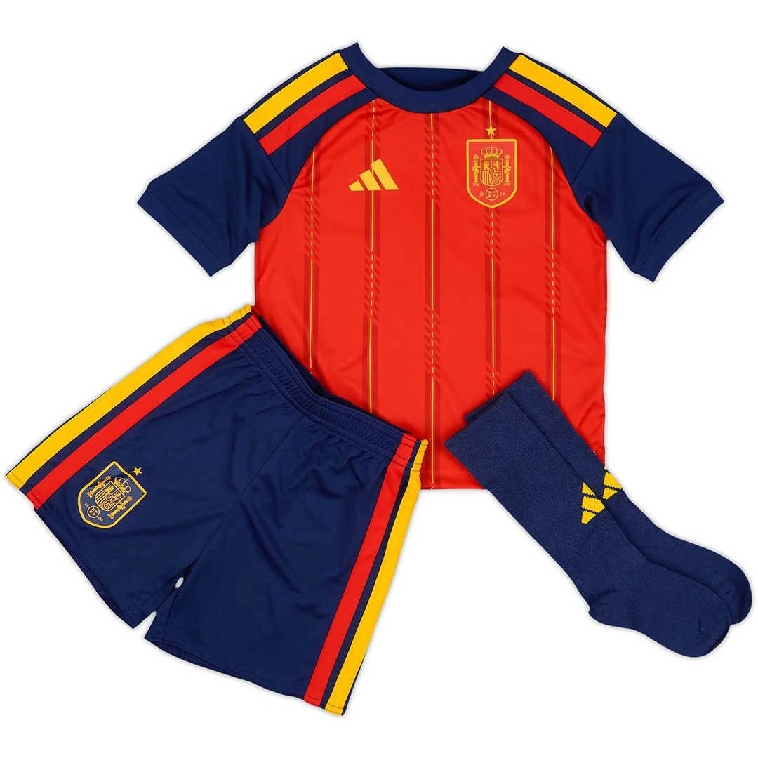 Kids Spain Home Jersey Full Kit World Cup 2026 Kids Spain Home Jersey Full Kit World Cup 2026