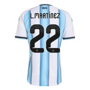 L.MARTINEZ 22 Argentina Home Match Jersey Player Version 2025 26