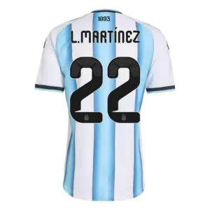 L.MARTINEZ 22 Argentina Home Match Jersey Player Version 2025 26
