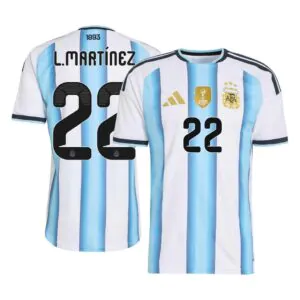 L.MARTINEZ 22 Argentina Home Match Jersey Player Version 2025 26 132