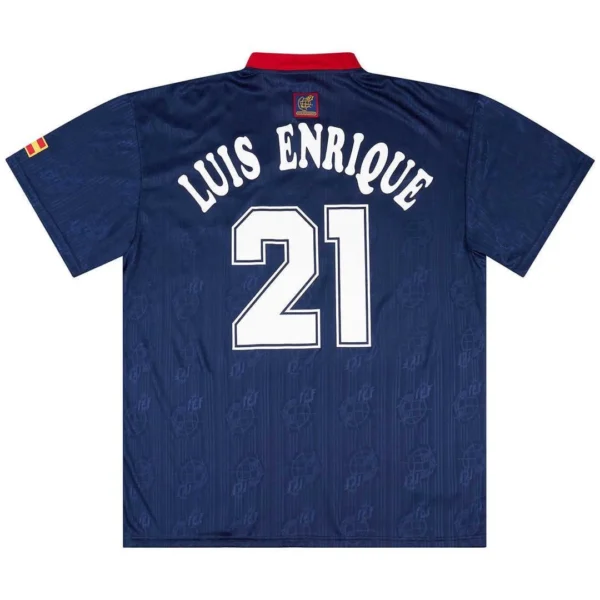 Spain Retro Soccer Jersey Away 1996 (LUIS ENRIQUE #21)