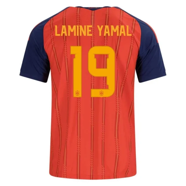 Spain World Cup 2026 Home Soccer Jersey (Lamine Yamal #19) - Fan Version