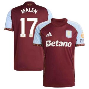 MALEN 17 Aston Villa Home Jersey 2025 26 Cup Font 124