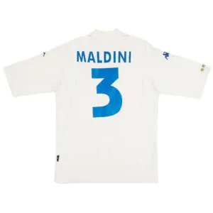 Maldini 3 Italy Retro Jersey Away Euro Cup 2000