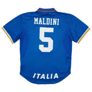Maldini 5 Retro Italy Home Jersey Euro Cup 1996