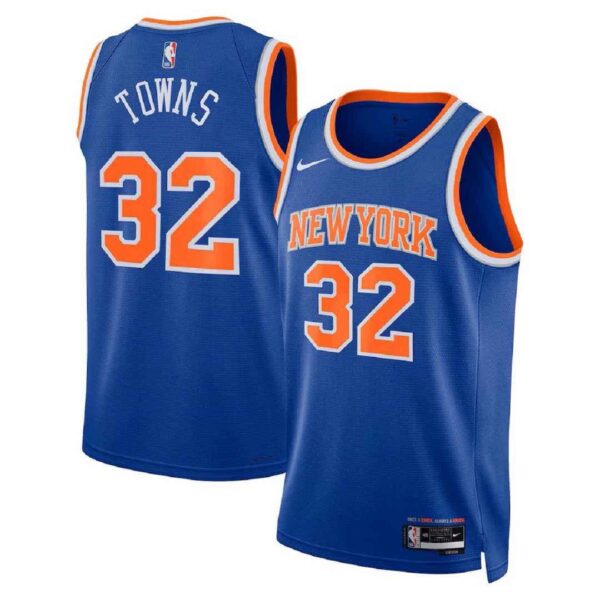New York Knicks Swingman Jersey - Icon Edition Blue 2025/26 (Karl-Anthony Towns #32)