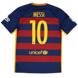 Messi 10 Barcelona Retro Jersey Home 2015 16