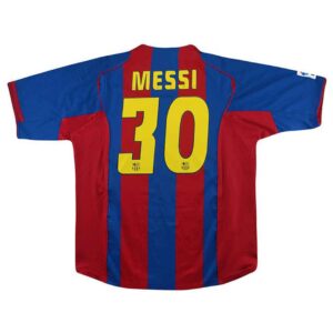 Messi 30 Retro Barcelona Home Jersey 2004 05