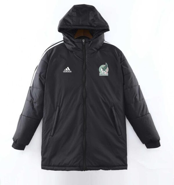 Mexico Black 1st Cotton Winter Soccer Jacket 2025/26