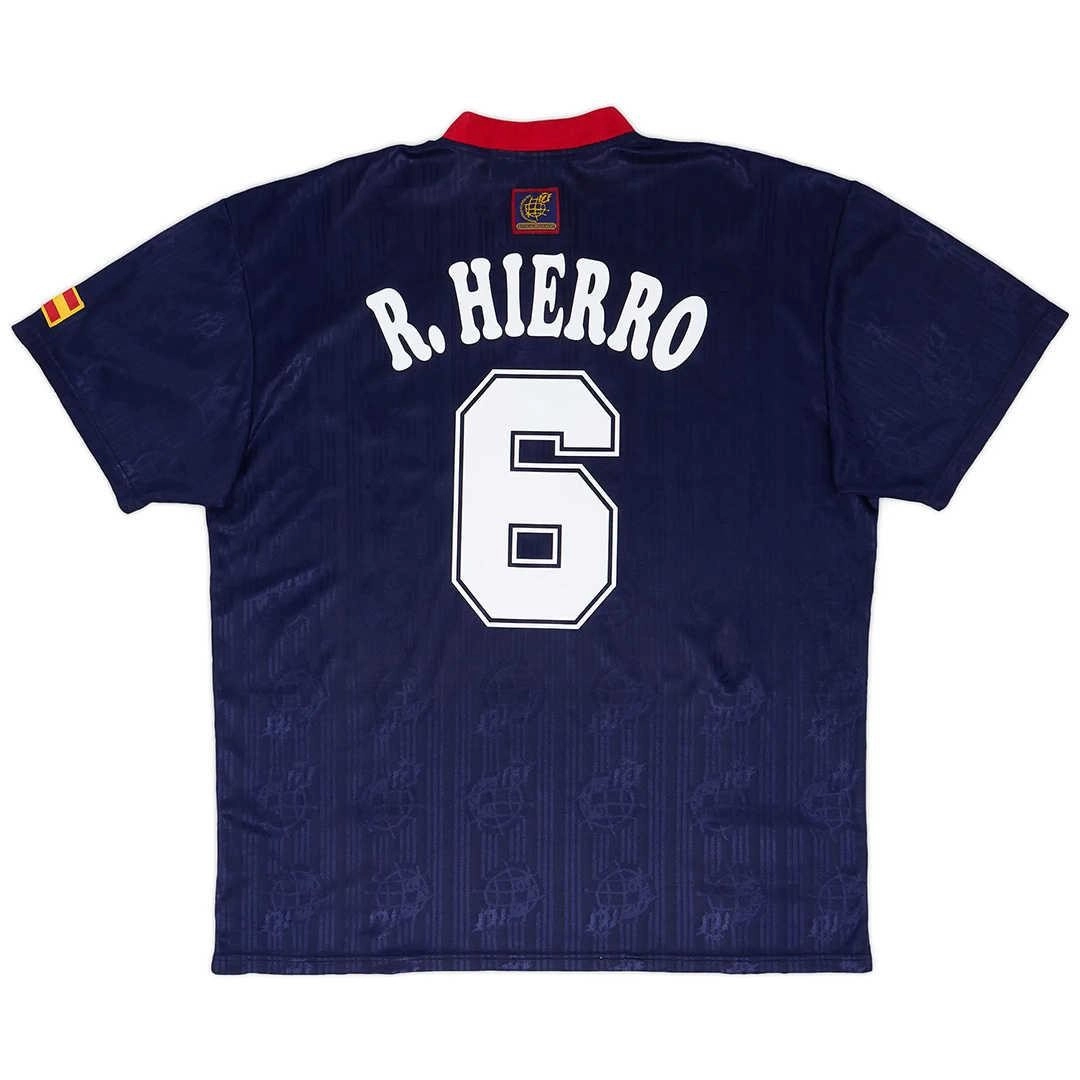 R. HIERRO 6 Retro Spain Away Jersey 1996 R. HIERRO 6 Retro Spain Away Jersey 1996