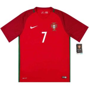 Ronaldo 7 Portugal Retro Jersey Home Euro Cup 2016 235