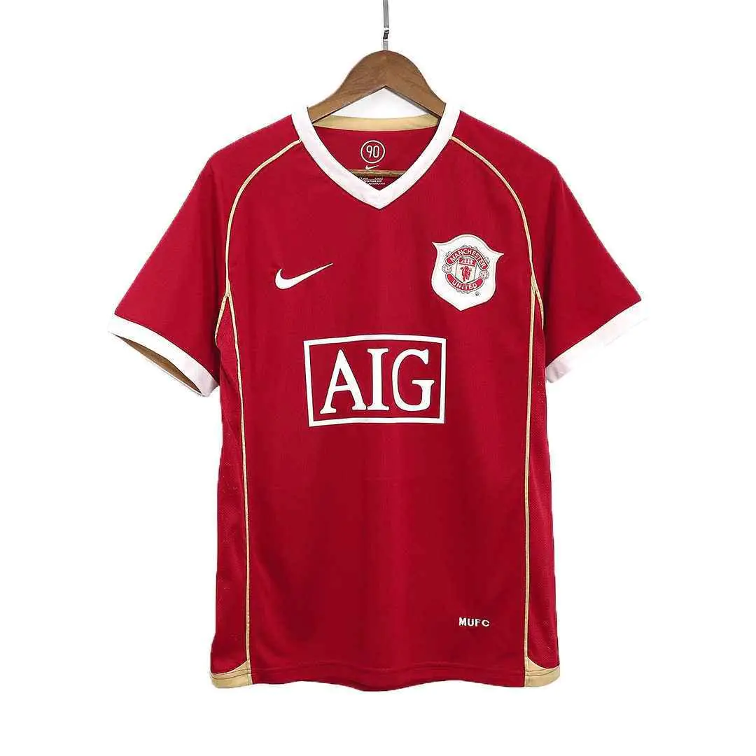 Ronaldo 7 Retro Manchester United Home Jersey 2006 07 318