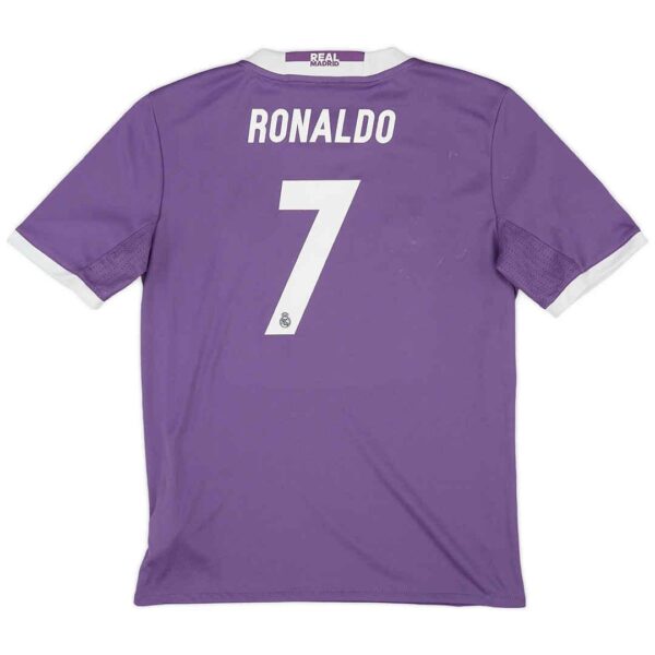 Real Madrid Soccer Jersey Retro Away 2016/2017 (Ronaldo #7)