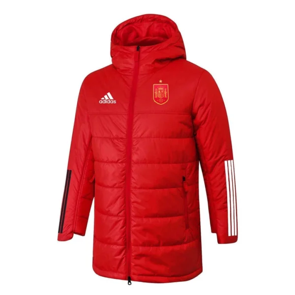 Spain Red Cotton Winter Soccer Jacket 2025/26