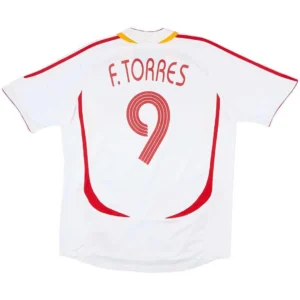 Torres 9 Retro Spain Away Jersey World Cup 2006