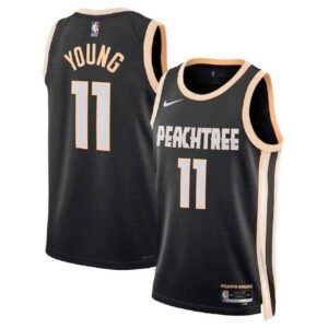 Unisex Atlanta Hawks Trae Young 11 Black Swingman Jersey 2025 26 City Edition