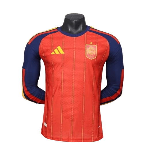 Spain Home Long Sleeves Jersey World Cup 2026 - Player Version
