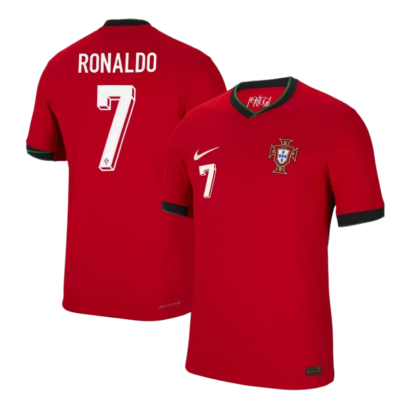 Men's Authentic RONALDO #7 Portugal Home Soccer Jersey Shirt EURO - Player Version - Pro Jersey Shop
