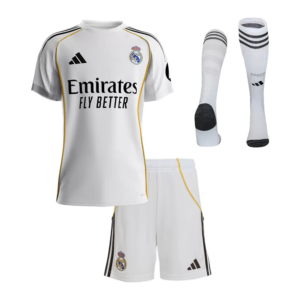 adidas 22 8 years kids real madrid home soccer jersey full kit 2025 26 54696759787829