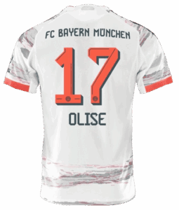 adidas s bayern munich olise 17 away soccer match jersey 2025 26 54669568999733