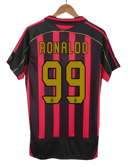 RETRO 2006-07 RONALDO 99 AC MILAN HOME SOCCER JERSEY