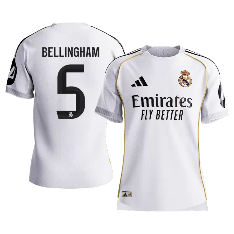 Real Madrid BELLINGHAM #5 Home Soccer Match Jersey 2025/26 - Pro Jersey Shop