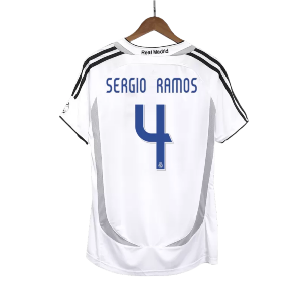 Real Madrid Retro 06/07 SERGIO RAMOS 4 Home Soccer Jersey
