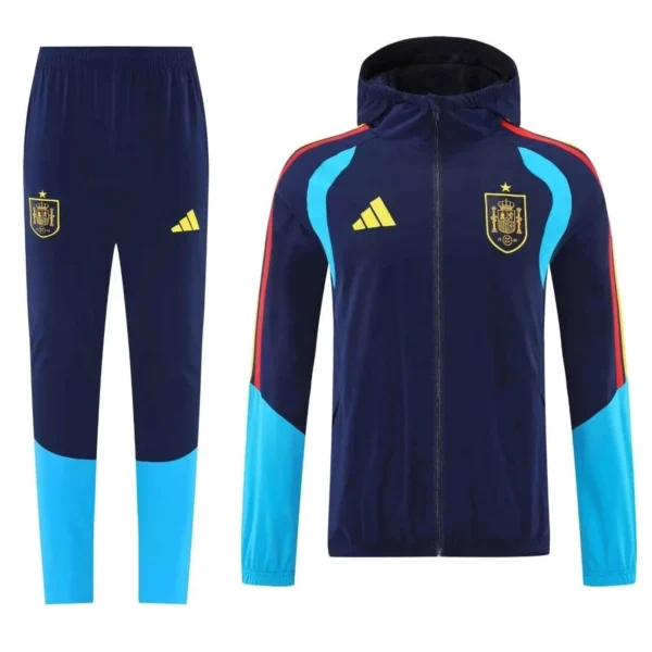 Spain Blue 25/26 Windbreaker Hooded Tracksuit