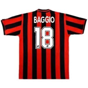 world jersey s ac milan baggio 18 retro jersey home 1996 97 54726138560821
