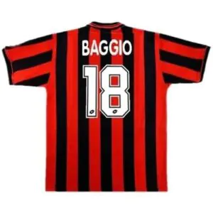 world jersey s ac milan baggio 18 retro jersey home 1996 97 54726138560821