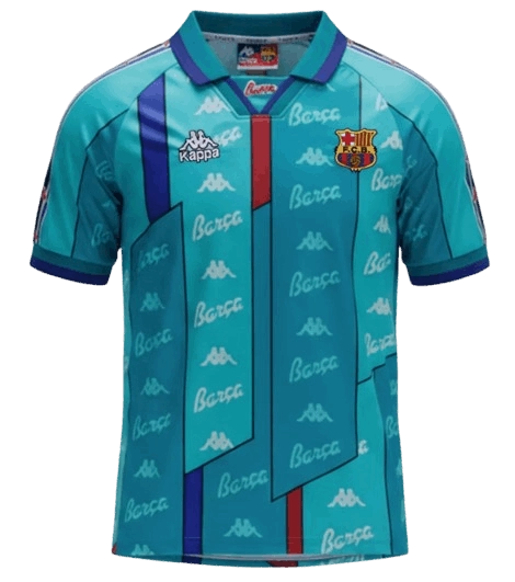 RETRO 1996-97 BARCELONA AWAY SOCCER JERSEY