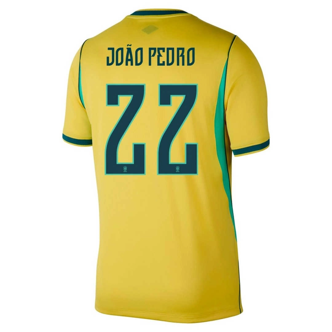 JOAO-PEDRO-22-Brazil-Home-Jersey-World-Cup-2026 Brazil World Cup 2026 Home Jersey (Joao Pedro #22) - Player Version