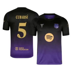 Barcelona CUBARSÍ #5 2026 27 Away UCL Soccer Jersey Fan Version Front View