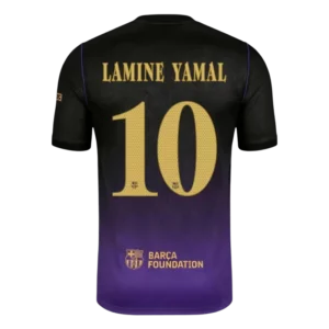 Barcelona LAMINE YAMAL #10 2026 27 Away UCL Soccer Jersey Fan Version Back View
