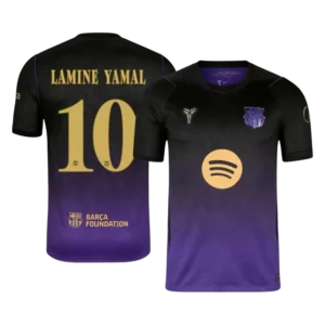 Barcelona LAMINE YAMAL #10 2026 27 Away UCL Soccer Jersey Fan Version Front View